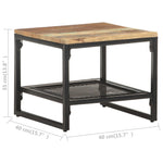 ZNTS Side Table 40x40x35 cm Solid Reclaimed Wood 320242