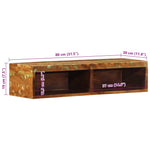 ZNTS Wall-mounted TV Cabinet 80x30x19 cm Solid Rough Wood Mango 4017476