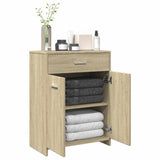 Bathroom Cabinet Sonoma Oak 60x33x80 cm Engineered Wood 849645