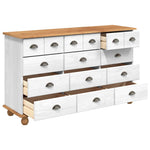 Chest of Drawer ASKIM White 79 x 40 x 133.5 cm Solid Pine wood 4105429