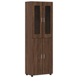 Highboard FLORIN Brown Oak 60 x 35 x 182 cm Engineered Wood 3397921