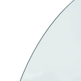 Fireplace Glass Plate Half Round 1000x500 mm 324117