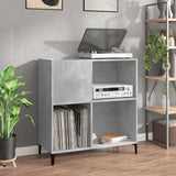 Record Cabinet Concrete Grey 84.5x38x89 cm Engineered Wood 832001