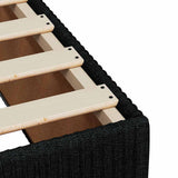 ZNTS Bed Frame without Mattress Black Single Fabric 3285037