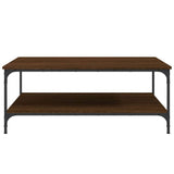 Coffee Table Brown Oak 100x100x40 cm Engineered Wood 832847