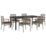 Garden Dining Set Black and Grey 3213622