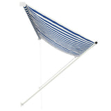 Retractable Awning 350x150 cm Blue and White 143750
