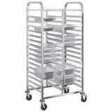 Tray Trolley with 32 GN Containers 75x55x162.5 cm Stainless Steel 4108072