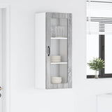 Wall Glass Cabinet PORTO Grey Sonoma 40 x 31 x 100 cm 885451