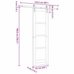 Sliding Door Manual ORKDAL White 61 x 198.5 cm Wood and metal 3332434