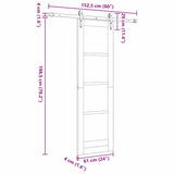 Sliding Door Manual ORKDAL White 61 x 198.5 cm Wood and metal 3332434