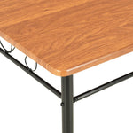 ZNTS 7 Piece Dining Set MDF and Steel Brown 281401