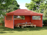 Foldable Party Tent Pop-Up with 3 Sidewalls Terracotta 4005021