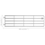 145986 5 Bar Field Gate Steel x90 cm Silver