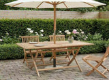 Folding Garden Table Natural 120 x 70 x 75.5 cm Solid Teak Wood 42028479
