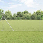 Chain Link Fence Silver 25 x 1.2 m Galvanised steel 42004868