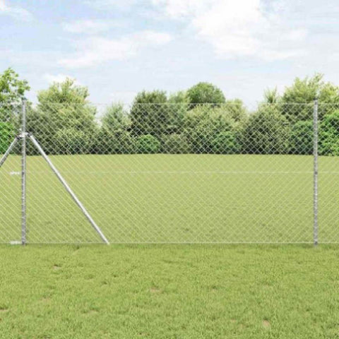 Chain Link Fence Silver 25 x 1.2 m Galvanised steel 42004868