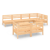 8 Piece Garden Lounge Set Solid Wood Pine 3082919