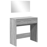 Dressing Table with Mirror Grey Sonoma 80x39x80 cm 840707
