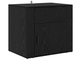 Bedside Cabinet Black Oak 35 x 50 x 60 cm Engineered Wood 881071