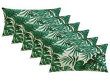 Cushion with Pillow HEERLEN 6 pcs Leaf Pattern Polyester 925116