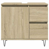 Bathroom Cabinet Sonoma Oak 65x33x60 cm Engineered Wood 849677
