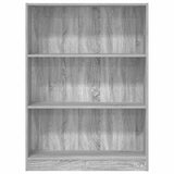 Bookcase Grey Sonoma 80x24x109 cm Engineered Wood 857840
