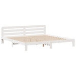 Bed Frame without Mattress White 180x200 cm Super King Solid Wood Pine 3309933