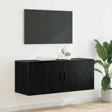 Wall Mounted TV Cabinet Black Oak 100 x 34.5 x 40 cm 881155