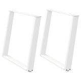 Dining Table Legs U-Shaped 2 pcs White 90x cm Steel 4012801