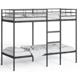 Bunk Bed without Mattress Black 80x200 cm Steel 42000320