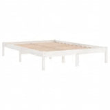 Bed Frame without Mattress White 120x200 cm Solid Wood 3105661