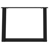 Coffee Table Legs U-Shaped 2 pcs Black 70x cm Steel 4012772