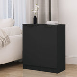 Sideboards 2 pcs Black 30x30x70 cm Engineered Wood 811136