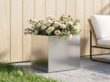 Garden Planter Silver 40 x 30 x 50 cm Stainless Steel 8005492