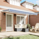 Retractable Awning Blue 400 x 200 cm Fabric 3329767