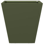 ZNTS Garden Planters Olive Green 2 pcs 30x30x30 cm Steel 851045