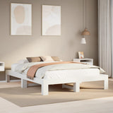 Bed Frame without Mattress White 140x190 cm Solid Wood Pine 3308745