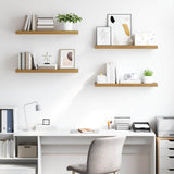 Wall Shelf 4 pcs Brown 80 x 23.5 x 3.8 cm Engineered Wood 42019952