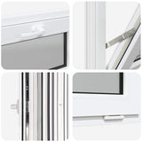 Basement Window RISOR 60 x 40 cm PVC and Glass White 42047263