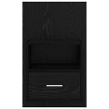 Bedside Cabinet with Drawer 2 pcs Black Oak 50 x 32.5 x 80cm 880497