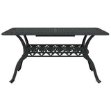 Garden Dining Set 5 pcs Black Aluminium 3334645
