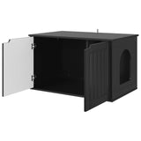 Cat House Black 85 x 55 x 50.5 cm Engineered Wood 8000717
