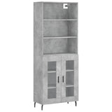 Highboard Concrete Grey 69.5x34x180 cm Engineered Wood 3189337