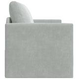 Sofa Bed Light Grey 124 x 204 x 61 cm Velvet 4106702