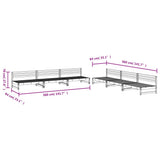 6 Piece Garden Lounge Set Grey Solid Wood Pine 3186608