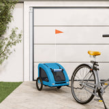 Pet Bike Trailer Blue Oxford Fabric and Iron 93981