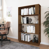 Book Cabinet/Room Divider Honey Brown 80x25x132 cm Solid Wood 814062