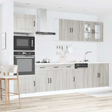 7 Piece Kitchen Cabinet Set Kalmar Grey Sonoma Engineered Wood 3314737