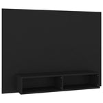 ZNTS Wall TV Cabinet Black 120x23.5x90 cm Engineered Wood 808270